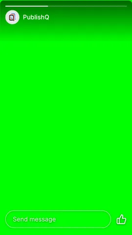 Facebook Stories safe zone template on a green screen, ready for a chroma key