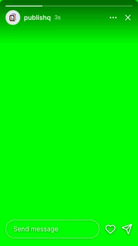 Instagram Stories safe zone template on a green screen, ready for a chroma key
