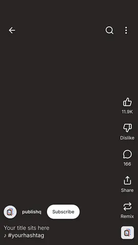 YouTube Shorts safe zone template as a transparent PNG: the interface drawn over an empty 1080 by 1920 frame